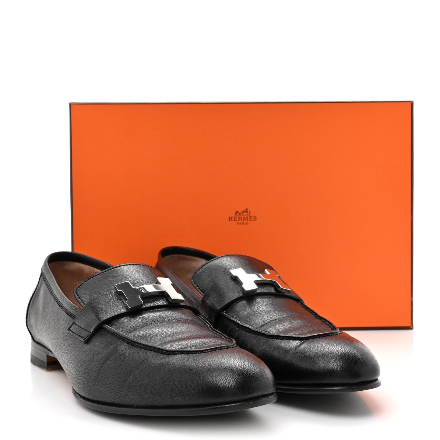 Goatskin Womens Paris Loafers 40 Black