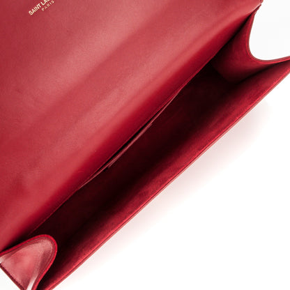 Saint Laurent Calfskin Monogram Cassandre Clutch Rouge Orient 5 of 6