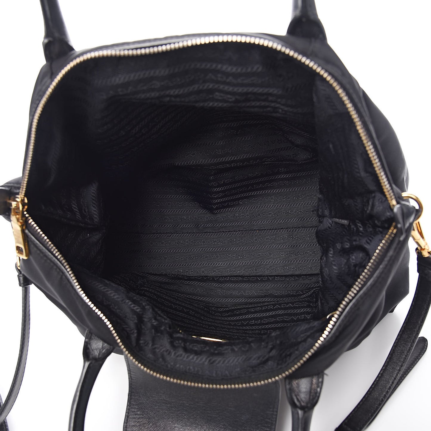 Tessuto Nylon Saffiano Tote Black