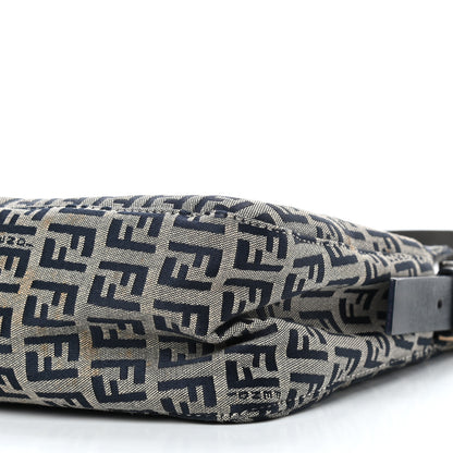 Fendi Zucchino Shoulder Bag Navy 9 of 12