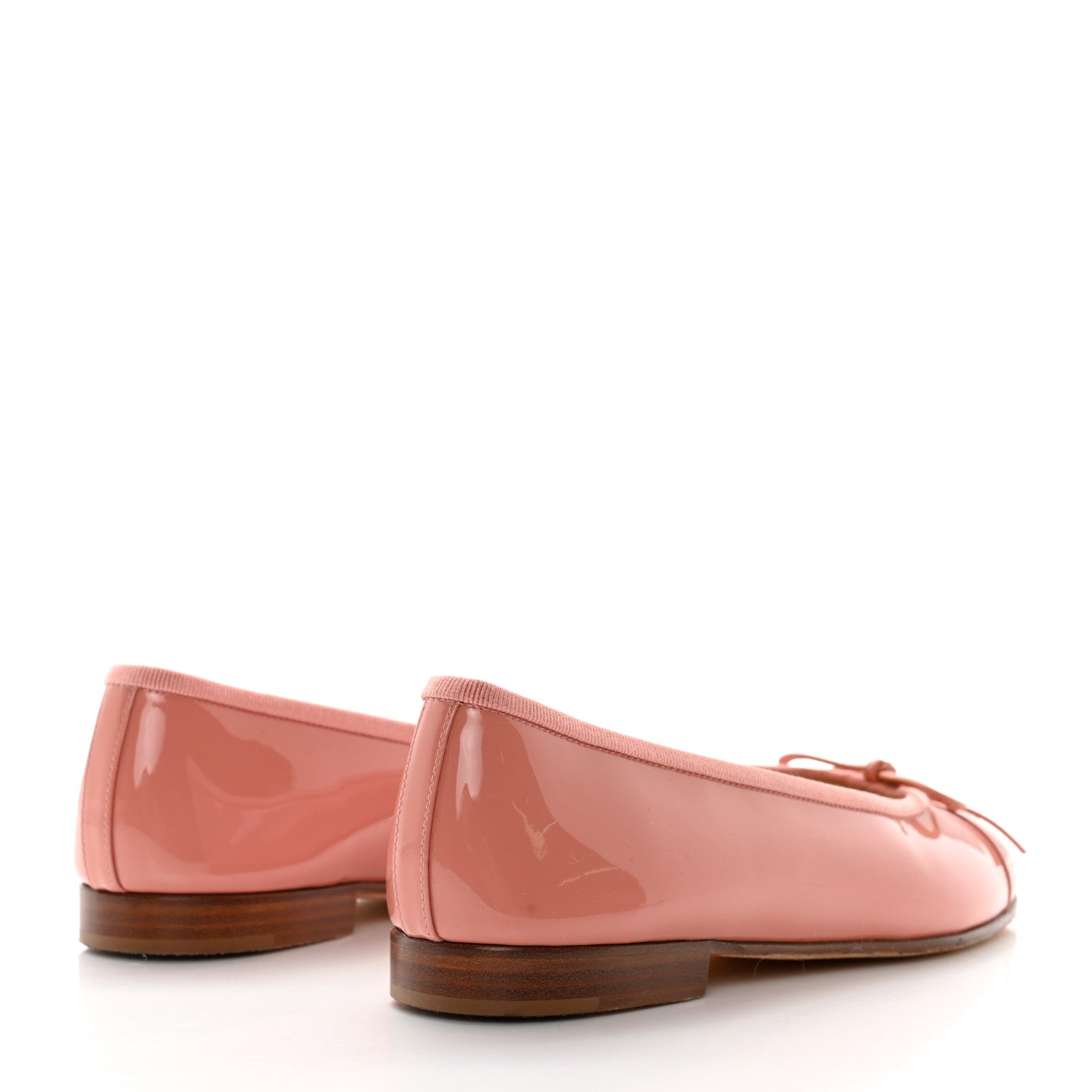 Chanel Patent Calfskin CC Cap Toe Ballerina Flats 36.5 Pink 4 of 11