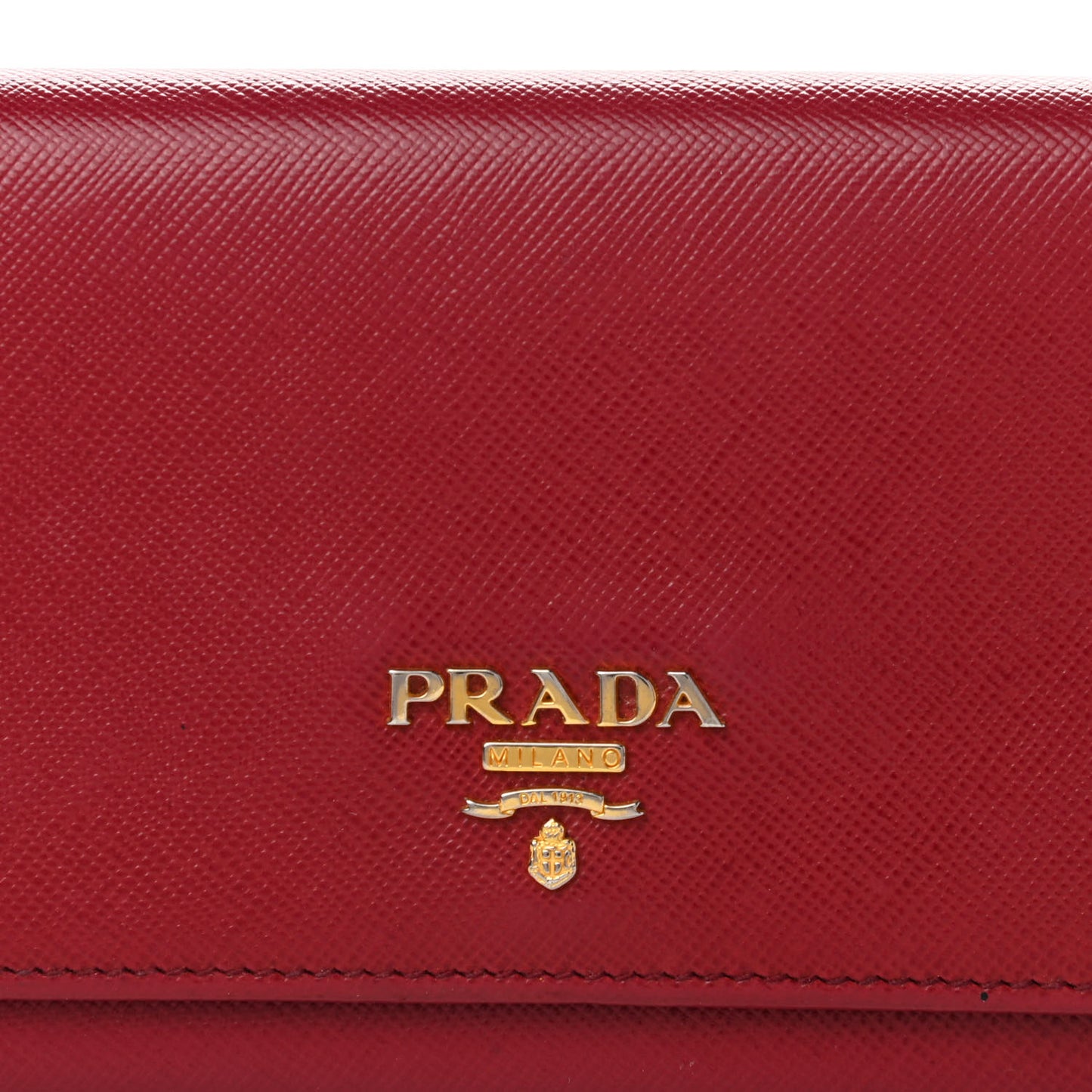 Saffiano Metal Continental Flap Wallet Fuoco