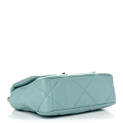 Chanel Lambskin Quilted Medium Chanel 19 Flap Light Blue 3 of 10