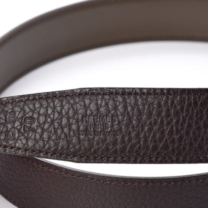 Hermes Box Togo 32mm Belt Strap 70 Chocolate 2 of 4