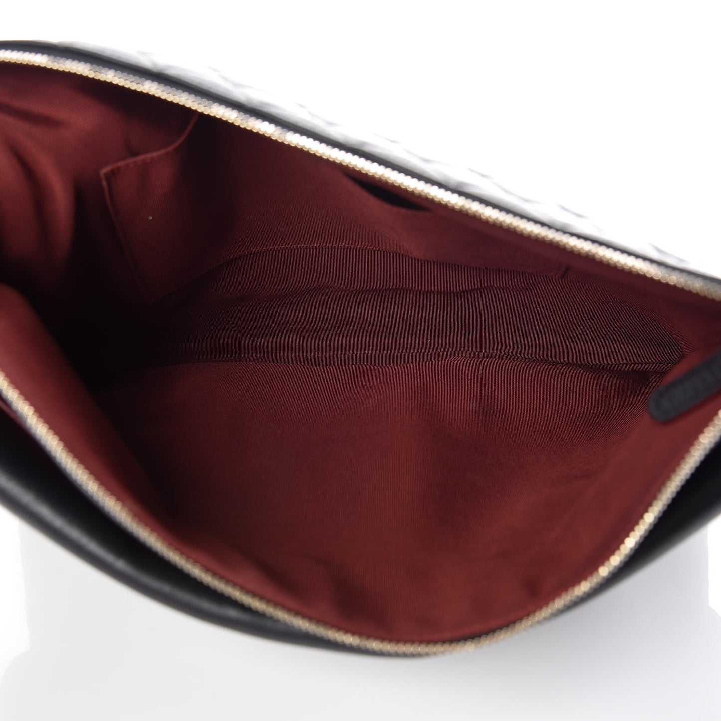 Grained Calfskin Quilted Large Archi Chic Cosmetic Case Black