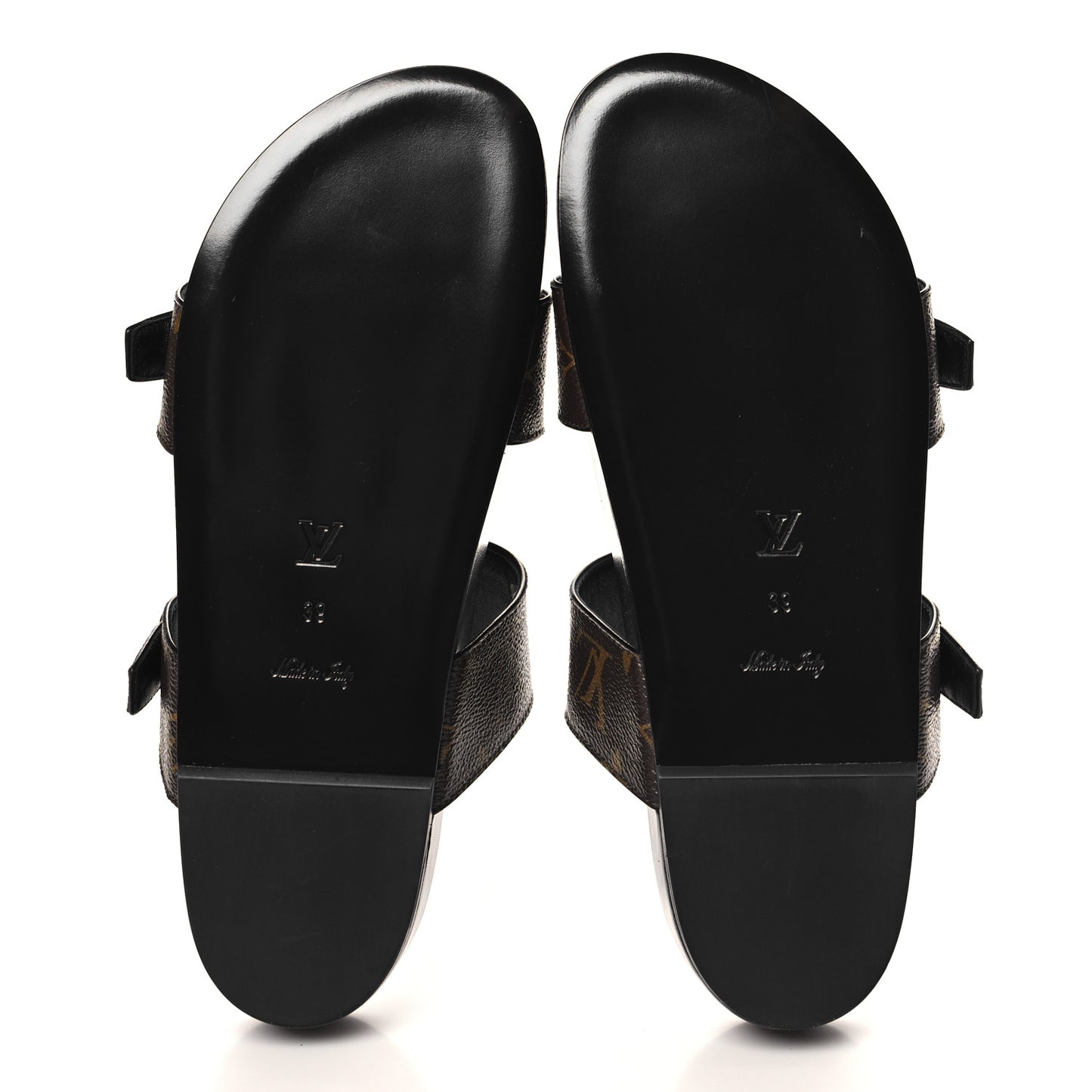Monogram Bom Dia Mule Sandals 39 Black