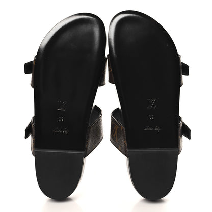 Louis Vuitton Monogram Bom Dia Mule Sandals 39 Black 6 of 10