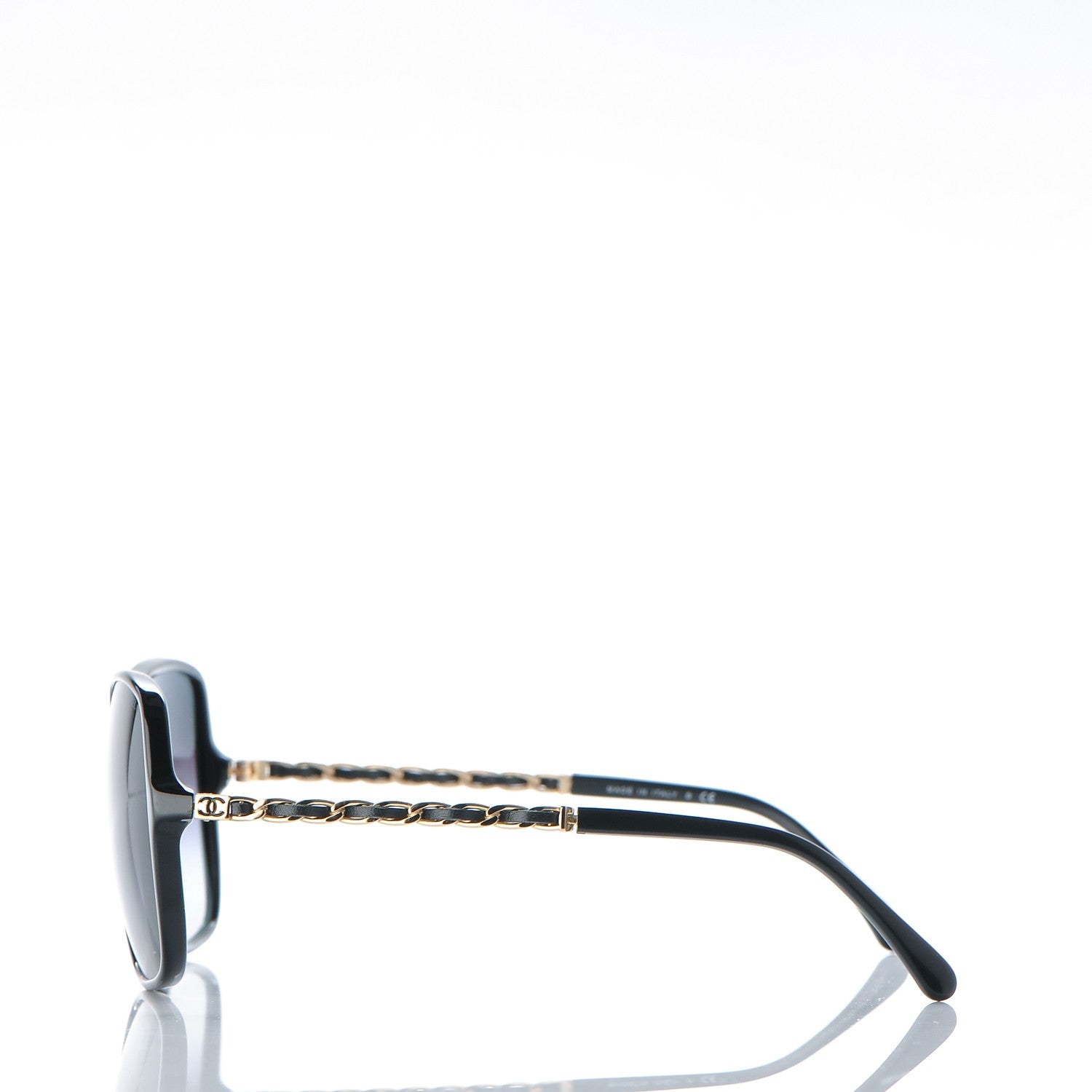 Chanel Lambskin Square Chain Sunglasses 5210-Q Black 3 of 7
