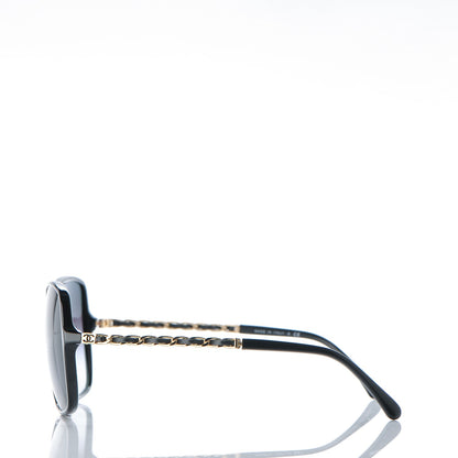 Chanel Lambskin Square Chain Sunglasses 5210-Q Black 3 of 7