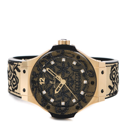 Hublot 18K Yellow Gold Rubber Diamond 41mm Big Bang "Broderie" Limited Edition Automatic Watch 343.VX.6580.NR.BSK16 2 of 4