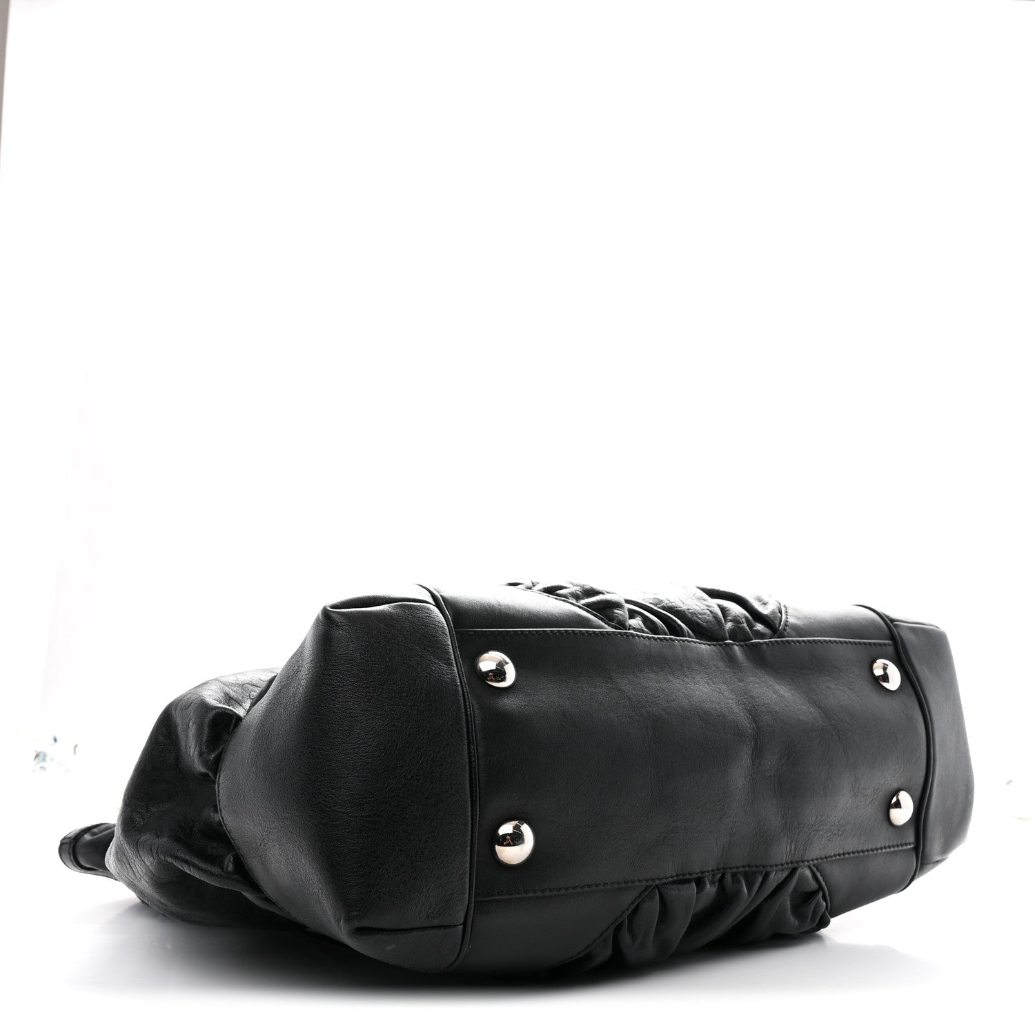Gucci Horsebit Embossed Full Moon Tote Black 4 of 12