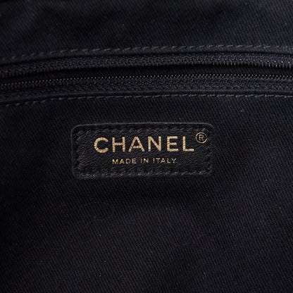 Chanel Wrinkled Lambskin Chevron Quilted Large Surpique Tote Black 5 of 9