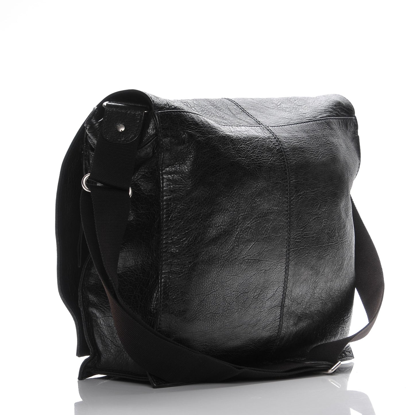 Agneau Arena Foldover Messenger Black