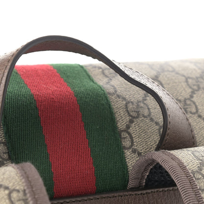 Gucci GG Supreme Monogram Medium Ophidia Double Buckle Backpack Brown 14 of 15