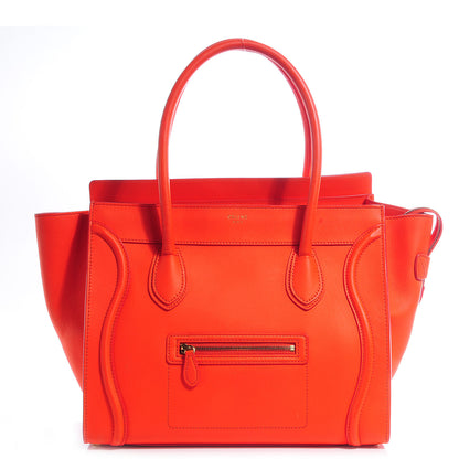 Celine Smooth Calfskin Shoulder Luggage Fluo Orange 1 of 11