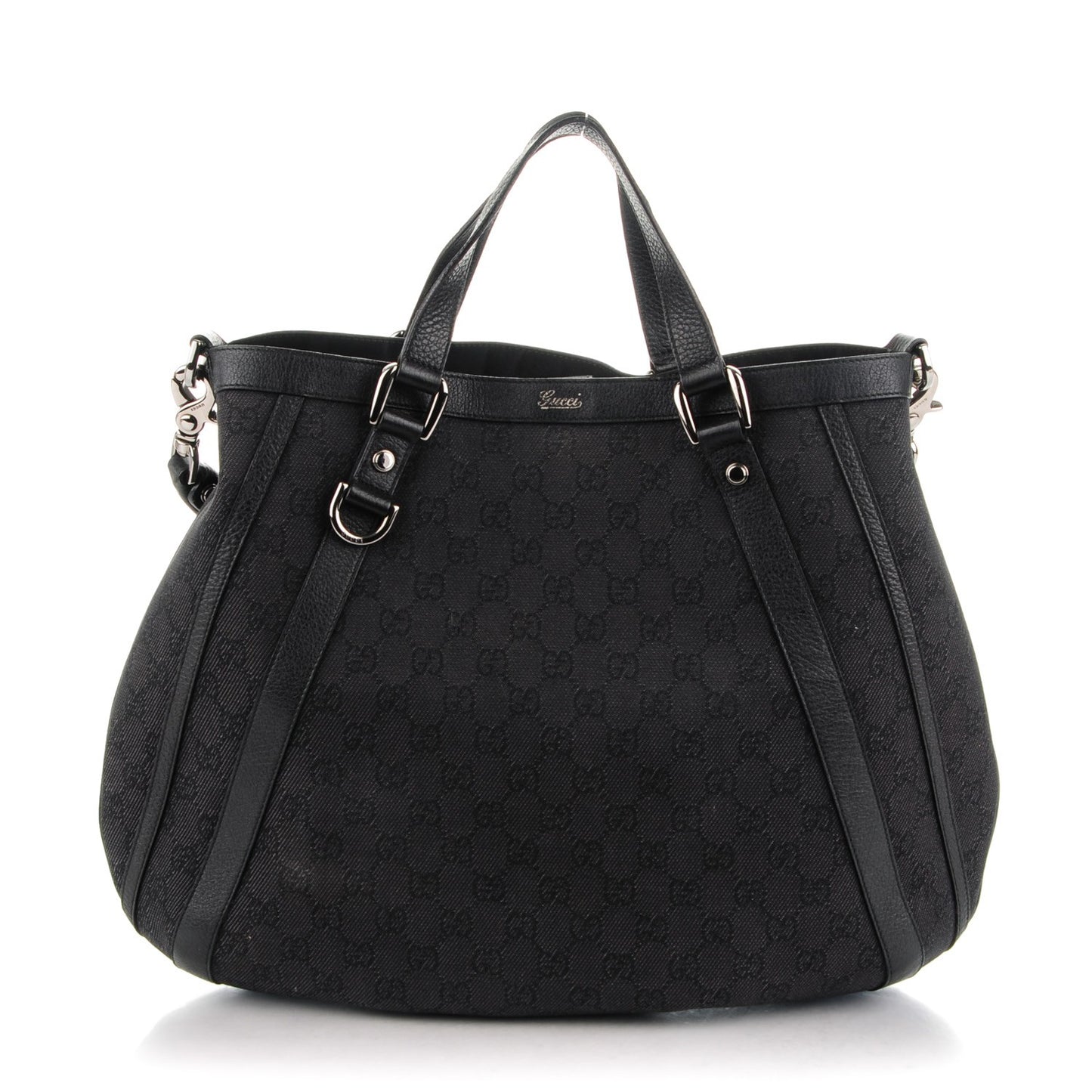 Monogram Medium Abbey Convertible Tote Black