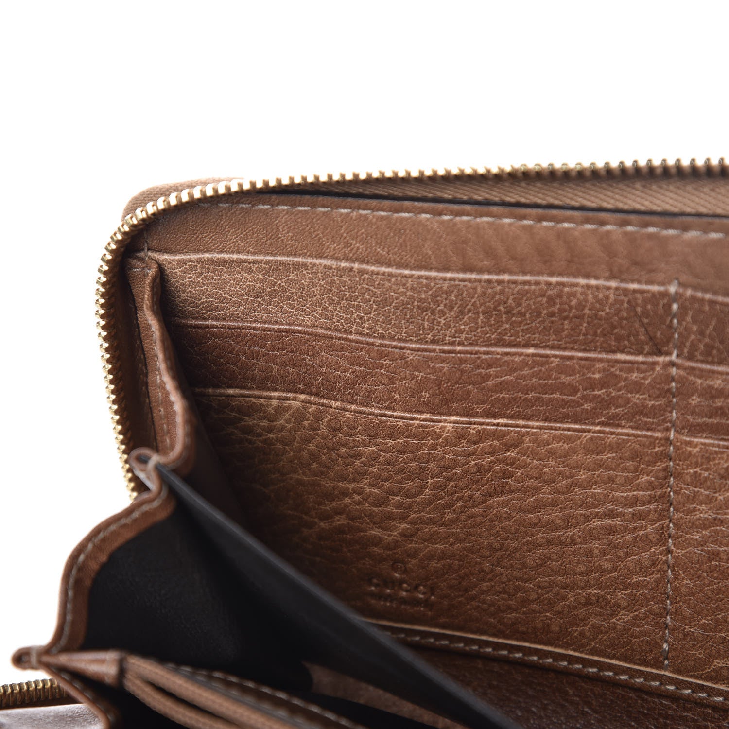 Gucci Guccissima Bamboo Tassel Zip Around Wallet Light Brown 9 of 12