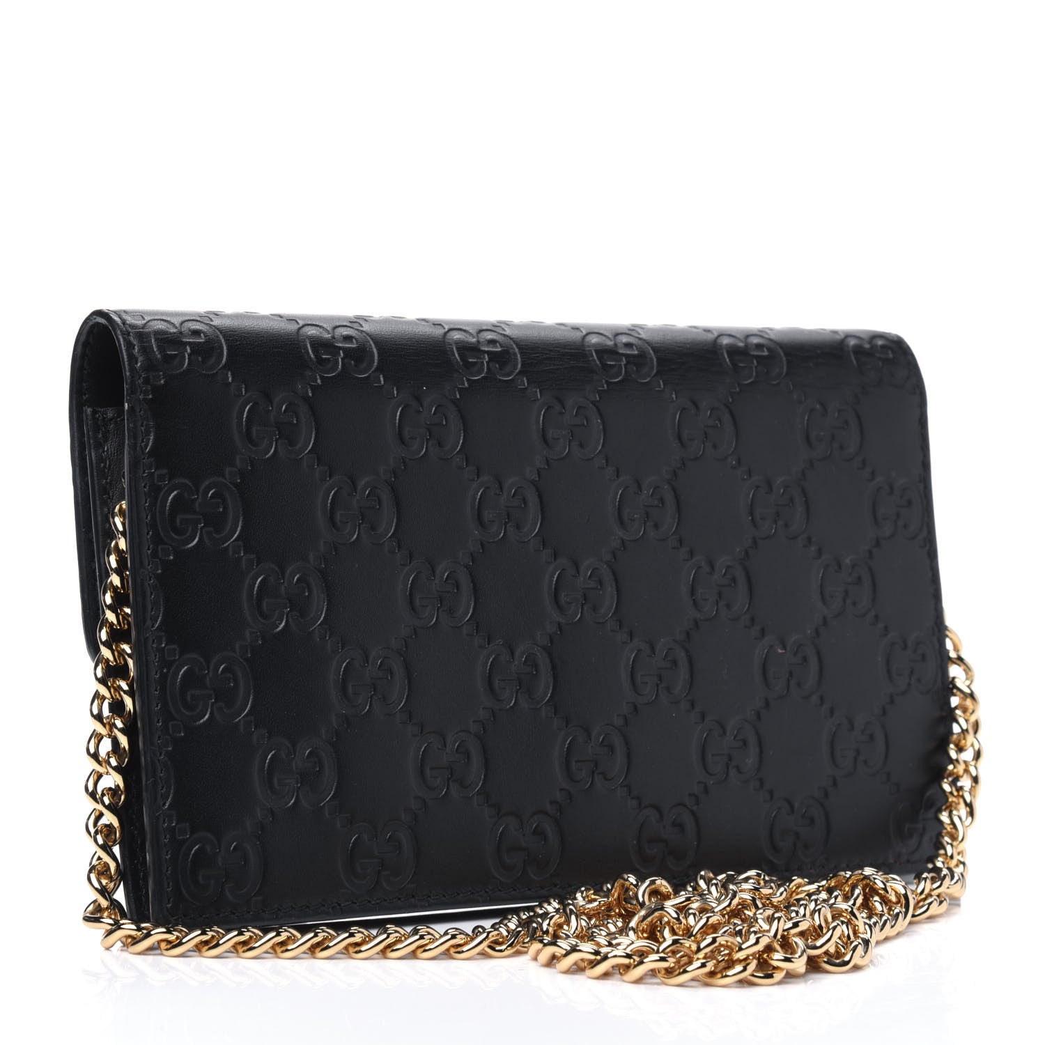 Gucci Guccissima Icon Chain Wallet Black 2 of 4