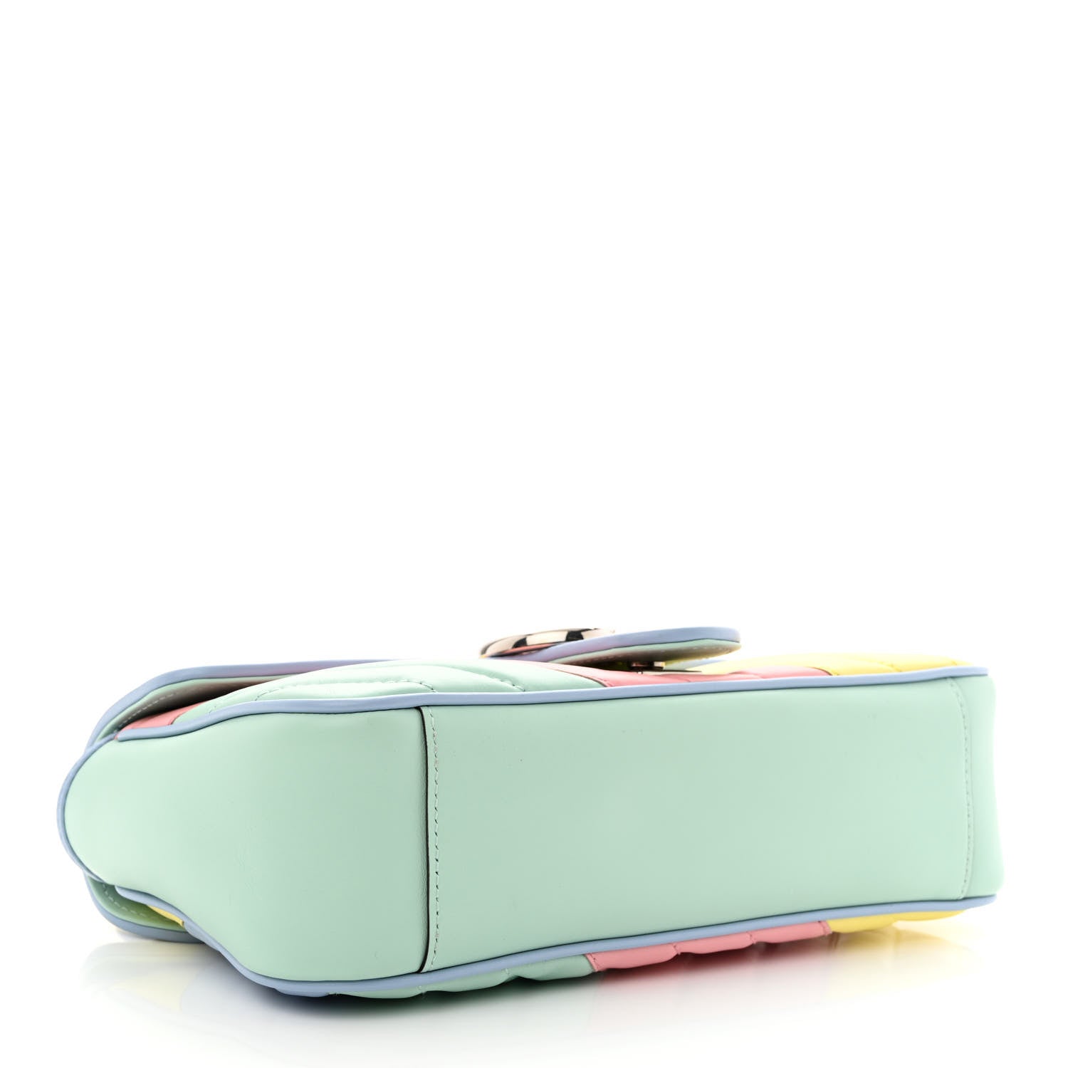Gucci Calfskin Matelasse Diagonal Small GG Marmont Shoulder Bag Multicolor Pastel 4 of 12