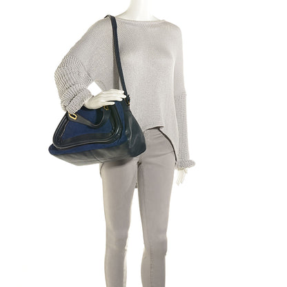 Chloe Suede Calfskin Medium Paraty Midnight Blue 2 of 10