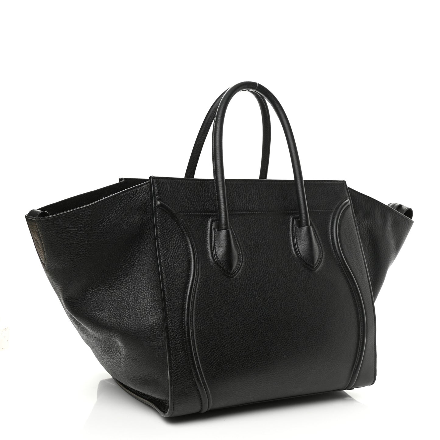 Grained Calfskin Medium Phantom Luggage Black