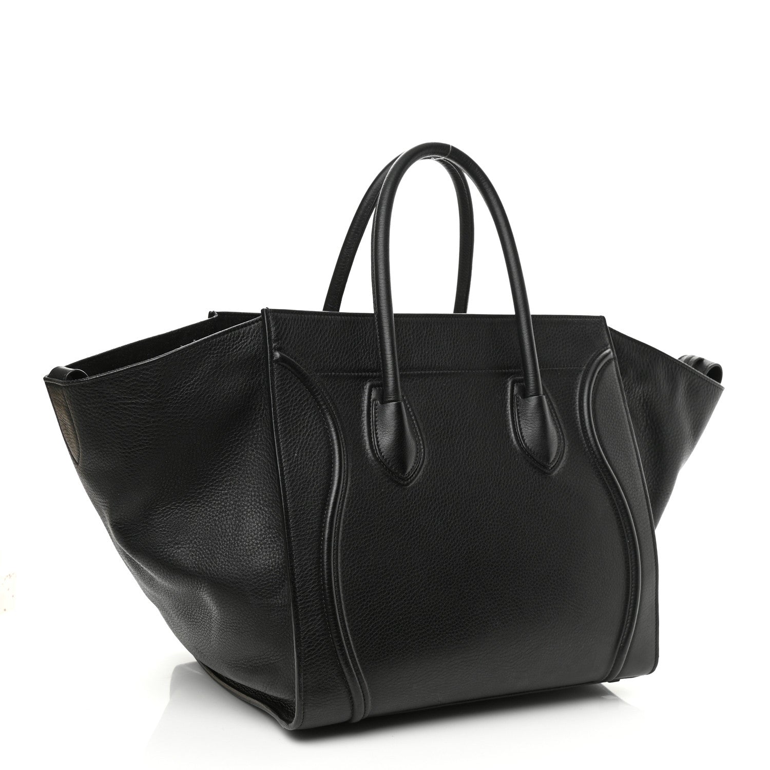 Celine Grained Calfskin Medium Phantom Luggage Black 3 of 10