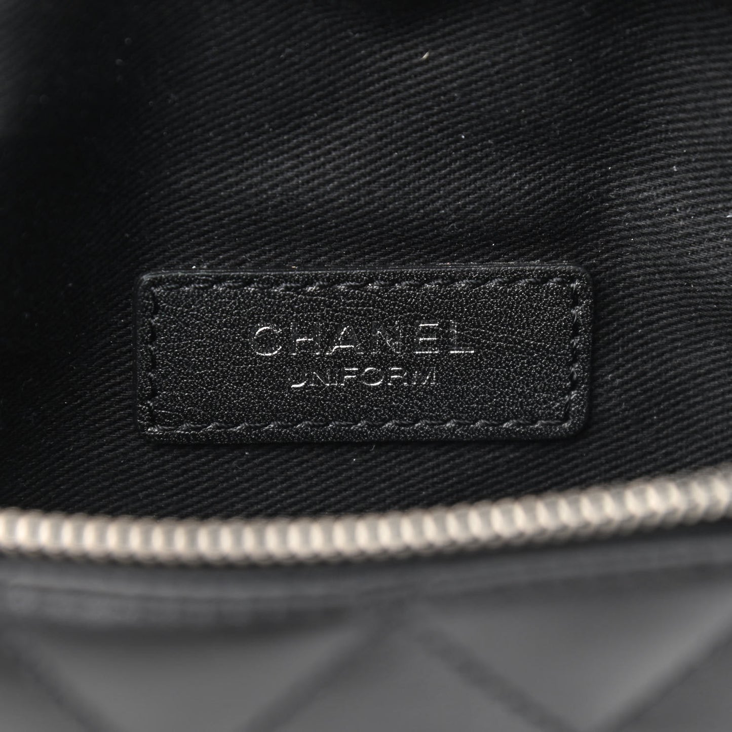 Quilted Waist Belt Bag Black