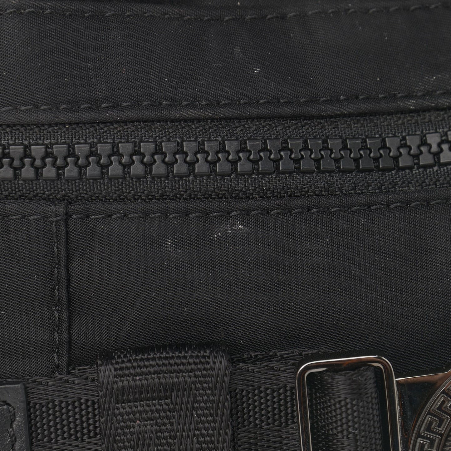 Nylon Palazzo Medusa Belt Bag Black