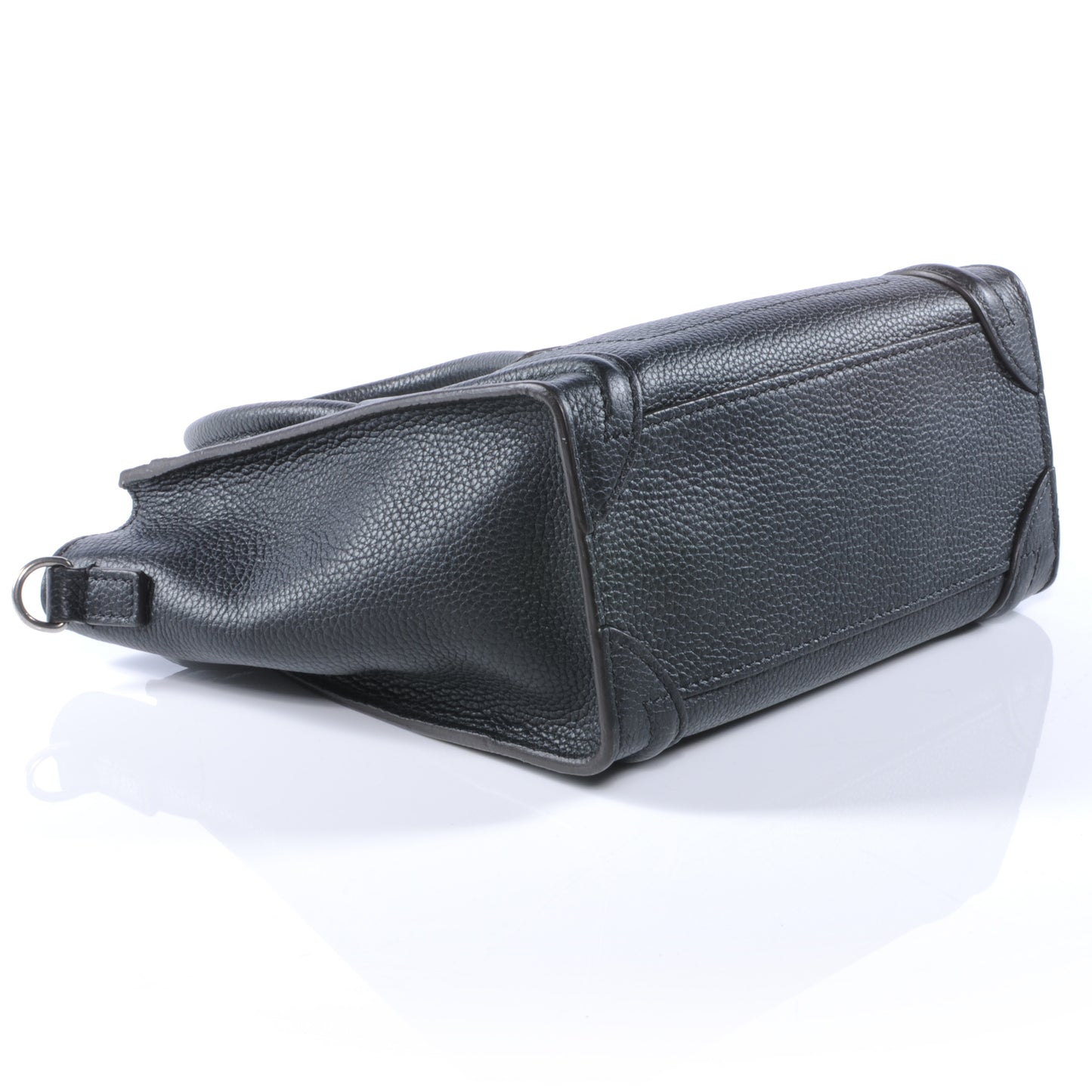 Drummed Leather Nano Luggage Black