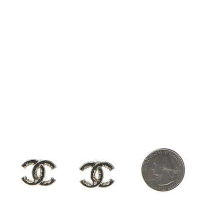 Chanel Enamel CC Baroque Earrings Black Gold 2 of 5