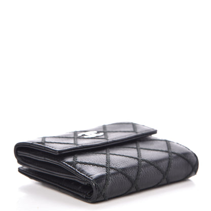 Chanel Lambskin Diamond Stitched Compact Wallet Black 4 of 12
