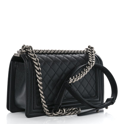 Chanel Caviar Quilted Medium Boy Flap Black 3 of 11