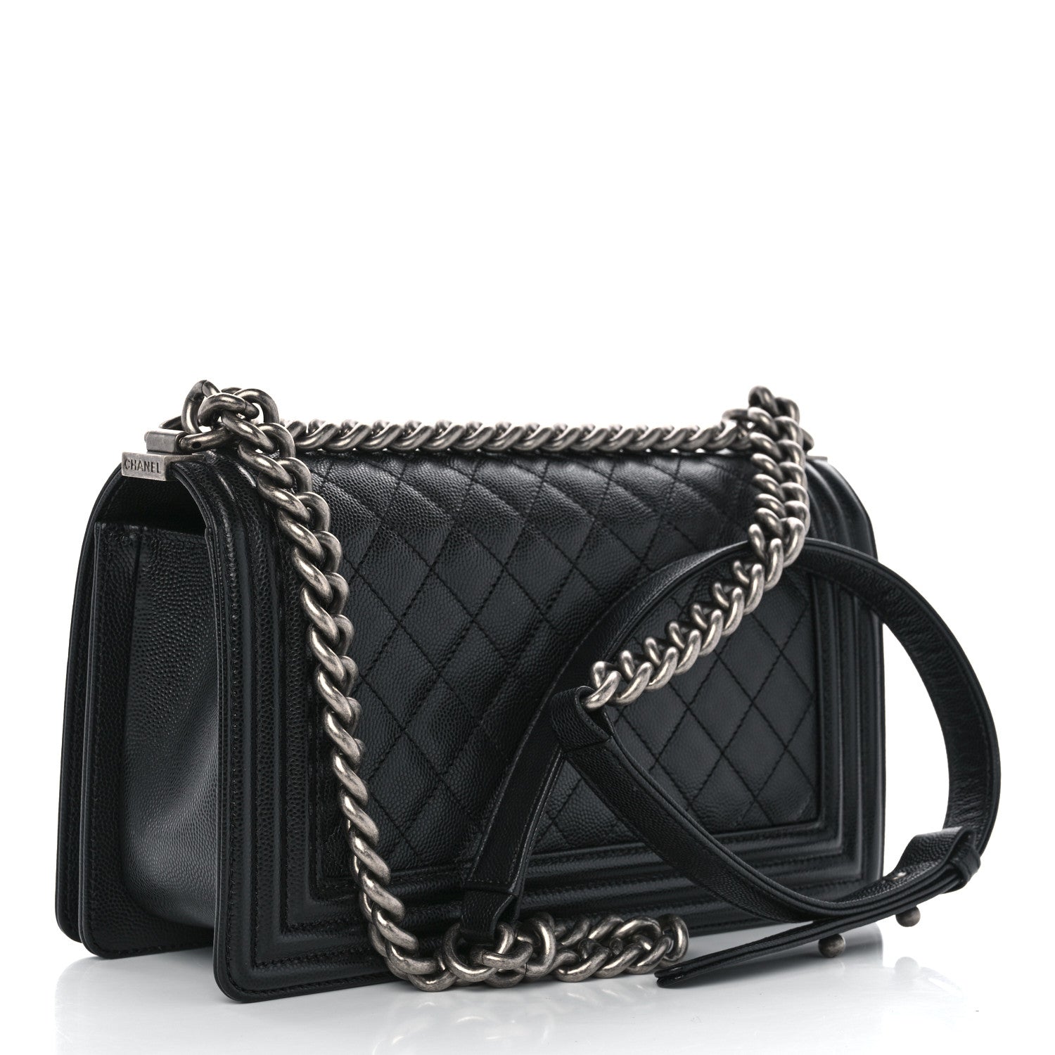 Chanel Caviar Quilted Medium Boy Flap Black 3 of 11