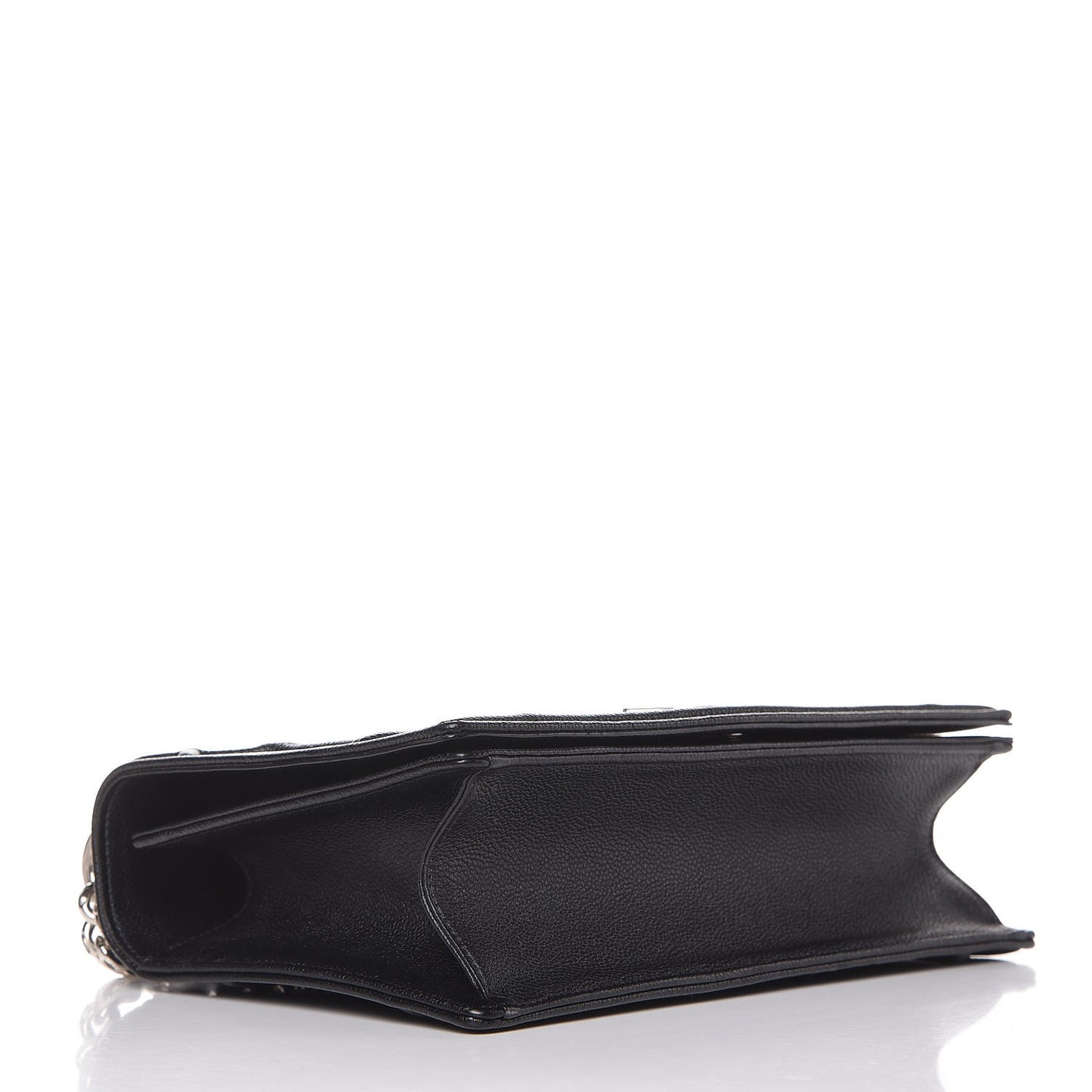 Grained Calfskin Medium Diorama Flap Bag Black