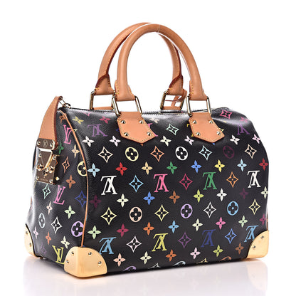 Louis Vuitton Monogram Multicolor Speedy 30 Black 3 of 13