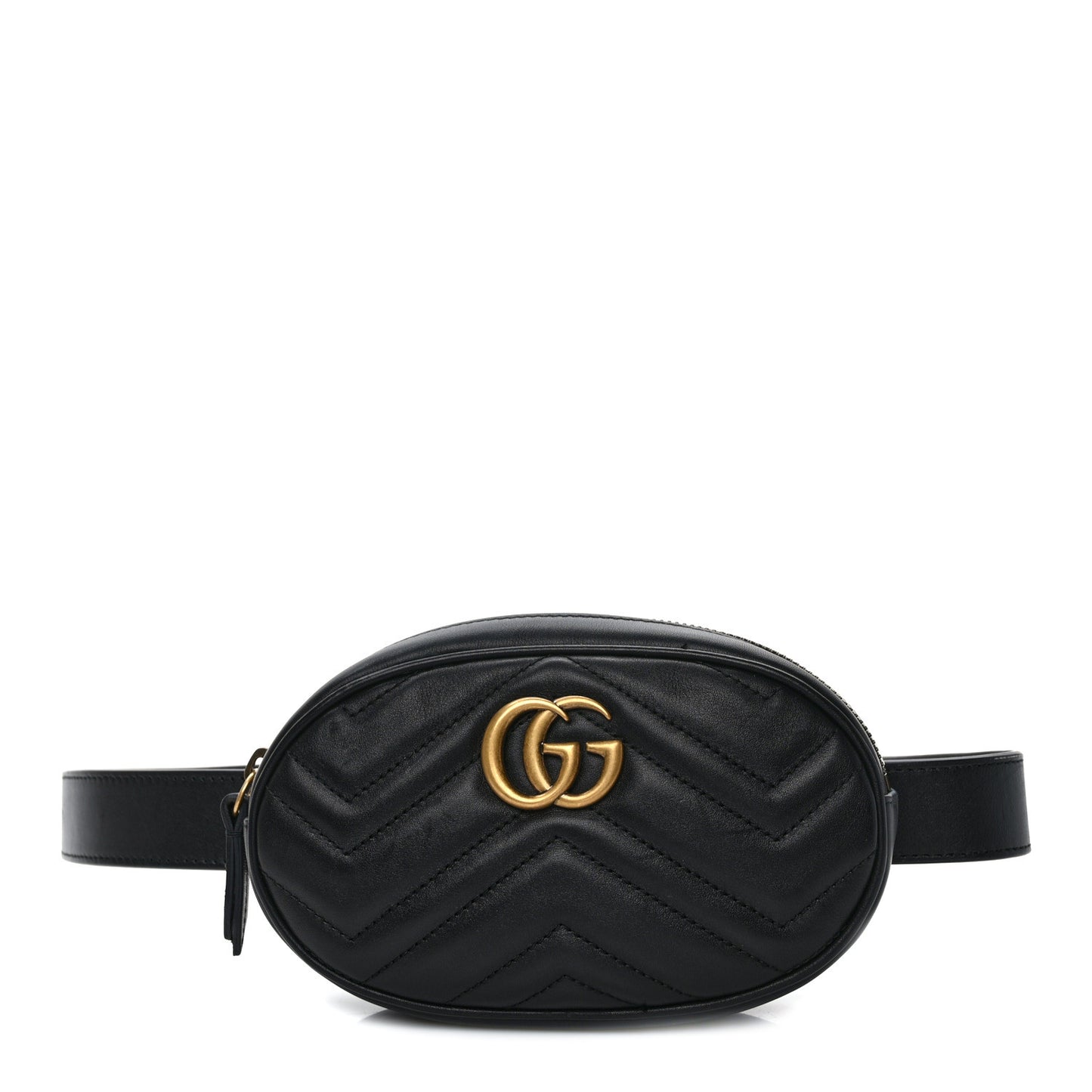 Calfskin Matelasse GG Marmont Belt Bag 85/34 Black