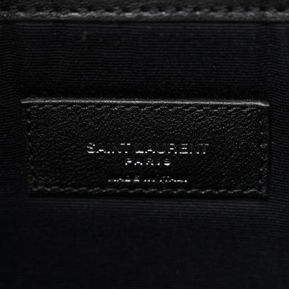 Saint Laurent Sheepskin Snakeskin Mini Love Appliqué City Backpack Black 6 of 10