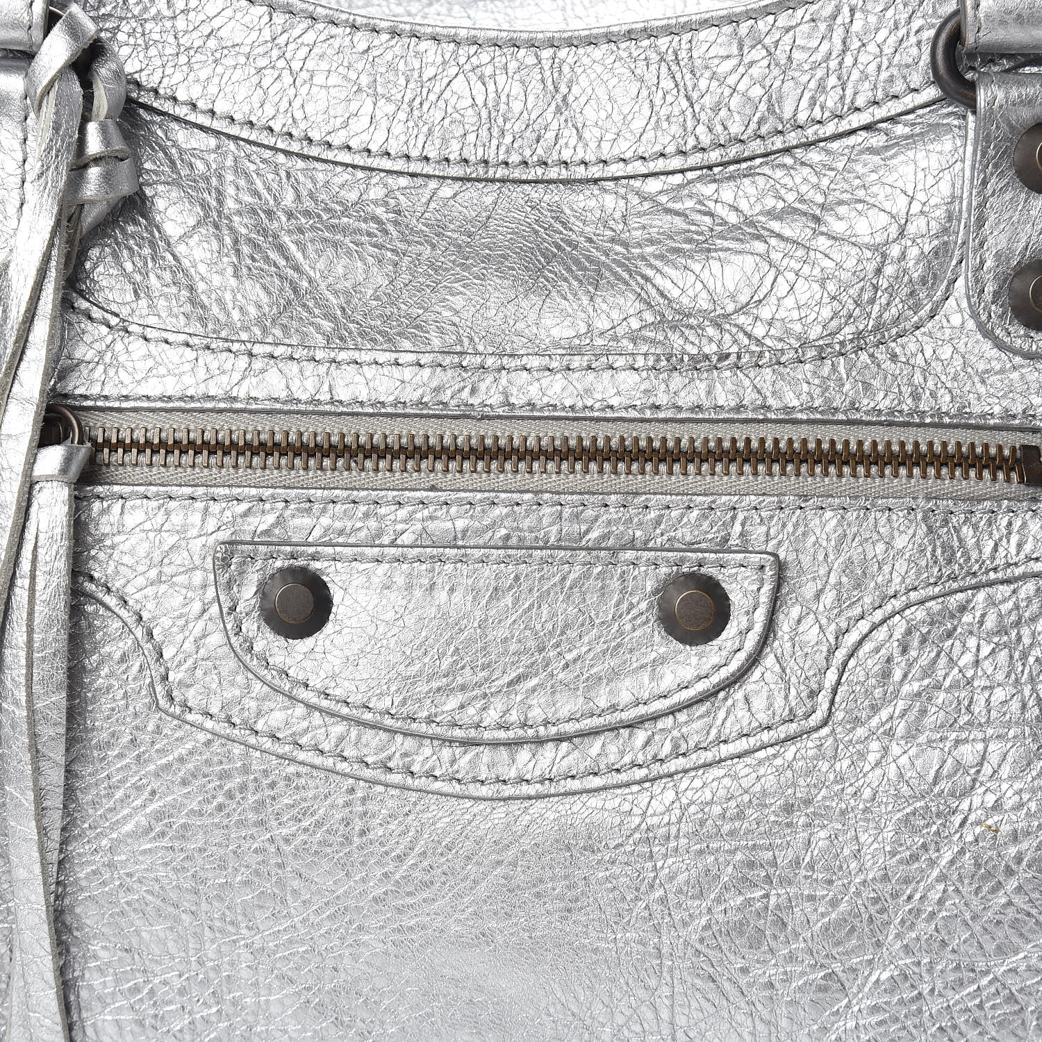 Balenciaga Metallic Agneau Classic Hardware Velo Gris Aluminum 10 of 10