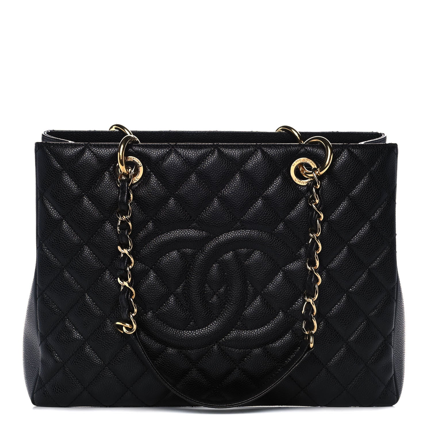 Chanel Caviar Quilted Grand Shopping Tote GST Black 1 of 15