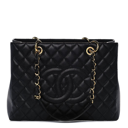 Chanel Caviar Quilted Grand Shopping Tote GST Black 1 of 15