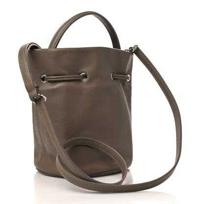 Balenciaga Smooth Calfskin Logo XS Everyday Drawstring Bucket Bag Beige 2 of 5