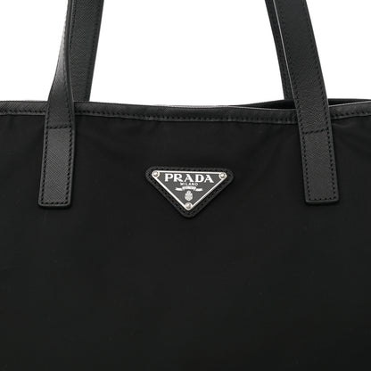 Prada Tessuto Nylon Saffiano Shopping Tote Black 8 of 10