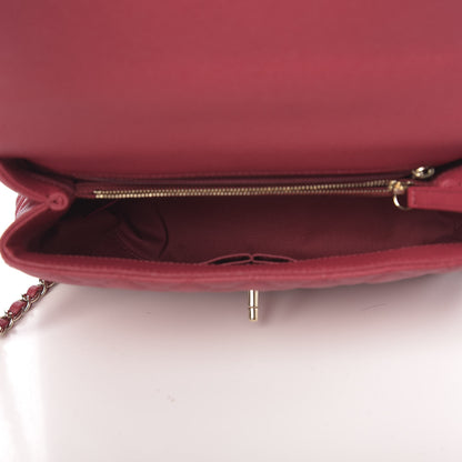 Chanel Caviar Quilted Small Coco Handle Flap Dark Pink 6 of 12