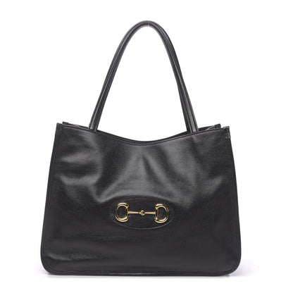 Gucci New Sakai Calfskin Lux Horsebit 1955 Tote Bag Black 1 of 11