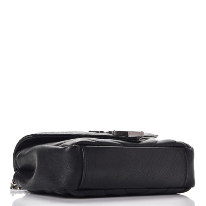 Saint Laurent Sheepskin Matelasse Chevron Monogram Classic Baby Chain Bag Black 4 of 8