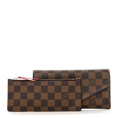 Louis Vuitton Damier Ebene Josephine Wallet Red 2 of 12