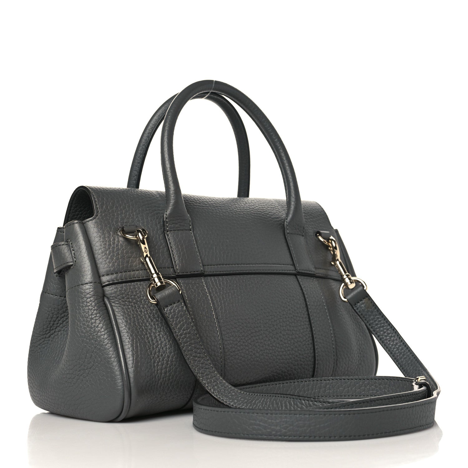 Mulberry Classic Grain Small Bayswater Satchel Mole Grey 3 of 8