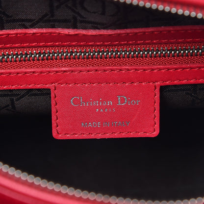 Christian Dior Lambskin Cannage Large Lady Dior Red 7 of 13