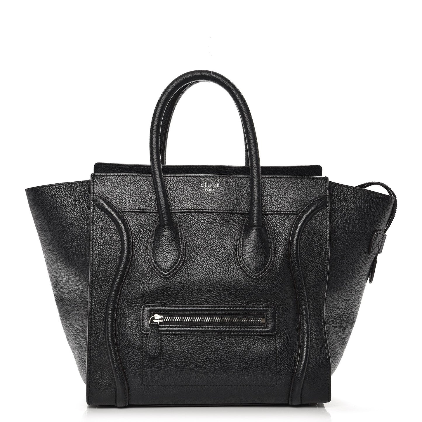 Drummed Calfskin Mini Luggage Black