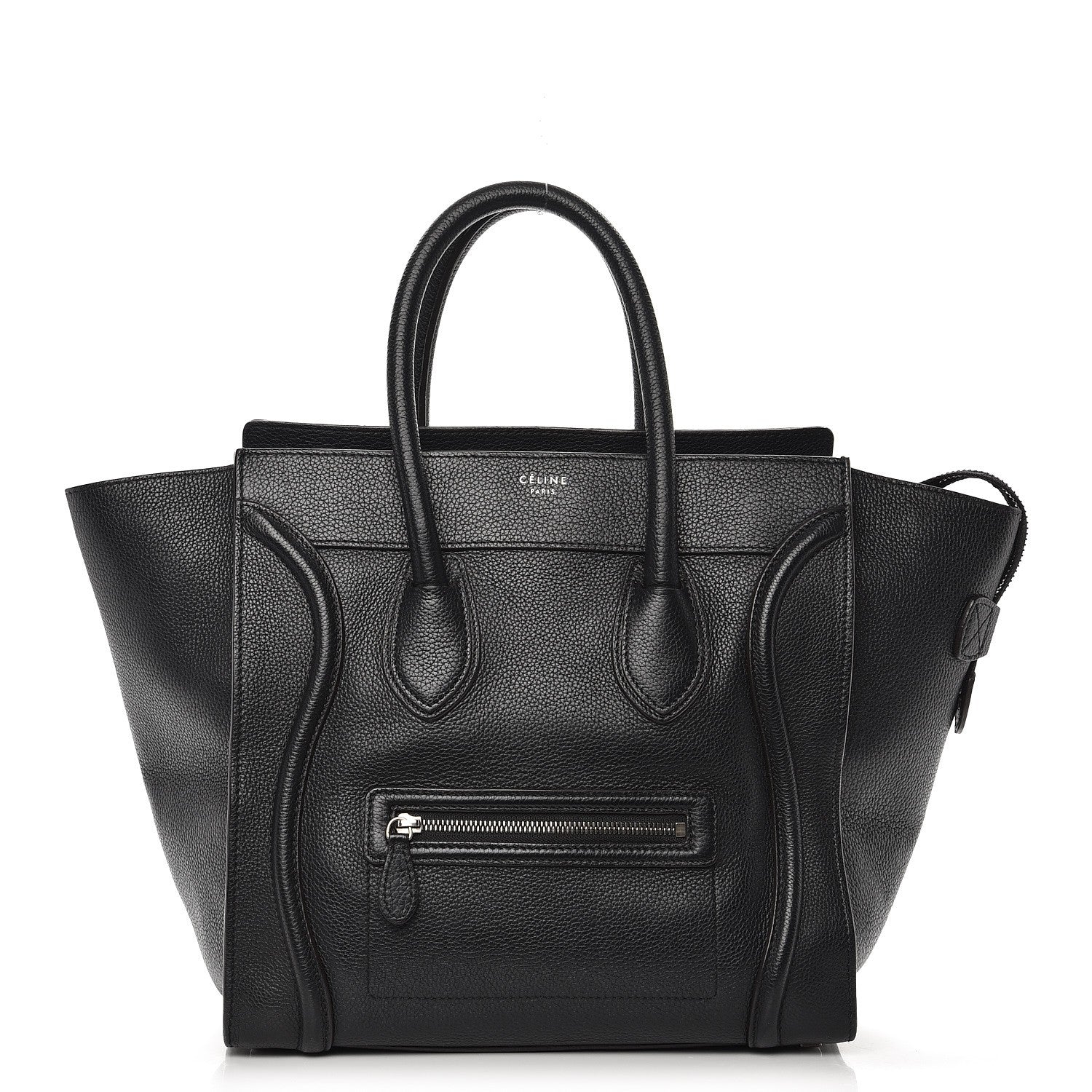 Celine Drummed Calfskin Mini Luggage Black 1 of 10